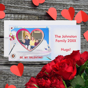 Schildbare Valentijn - Harde 8 x 4-inch fotokaart Feestdagenkaart