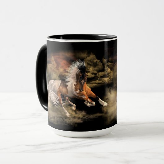 Schildbare zwarte 15 oz Mok, kleur en stijl Mok (Voorkant links)