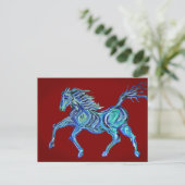 Schildblauwpaard Briefkaart (Staand voorkant)