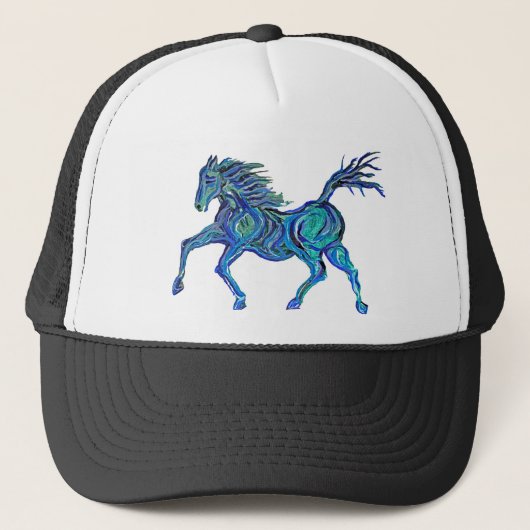 Schildblauwpaard Trucker Pet (Voorkant)