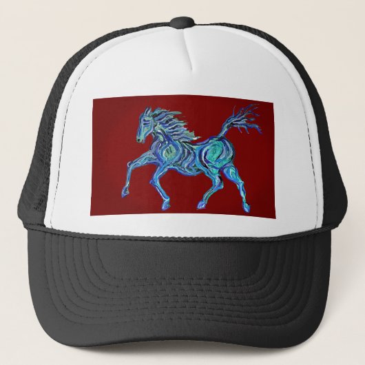 Schildblauwpaard Trucker Pet (Voorkant)
