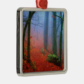 Schildbos herfst blauwe mist metalen ornament (Rechts)