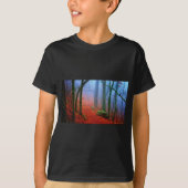 Schildbos herfst blauwe mist t-shirt (Voorkant)