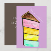 Schilddergebak met een twintigjarig feest kaart (Voorkant / Achterkant)