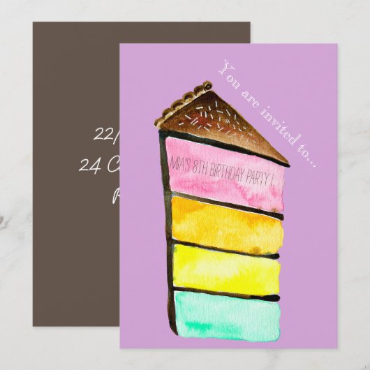 Schilddergebak met een twintigjarig feest kaart (Voorkant / Achterkant)