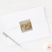 Schildembleem in de vorm van een panter vierkante sticker (Envelop)