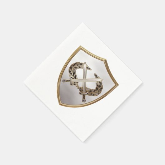 Schilden en zwaarden servetten (Hoek)