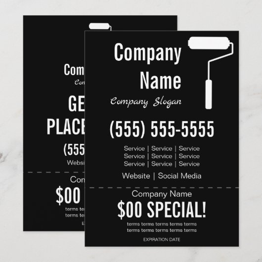 Schilder 5x7 Flyer Kaart (Voorkant / Achterkant)