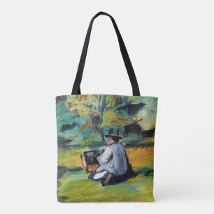 Schilder aan het werk van Paul Cezanne, Vintage Fi Tote Bag