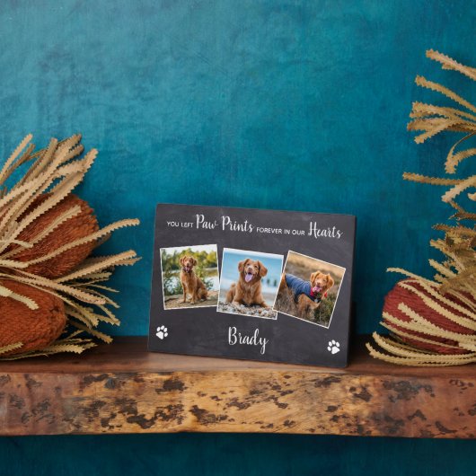 Schilder afdrukken op ons hart 3 Foto Pet Memorial Fotoplaat (Zijkant)