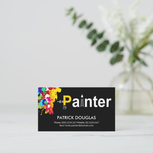 Schilder Creative Painter Signage Visitekaartje (Staand voorkant)
