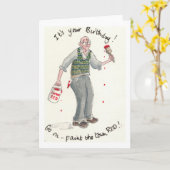 Schilder de stad rood! Verjaardag Kaart voor man (Gele Bloem)