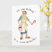 Schilder de stad rood! Verjaardag Kaart voor vrouw (Gele Bloem)