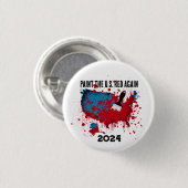 Schilder de VS opnieuw rood 2024 verkiezingen Ronde Button 3,2 Cm (Voorkant /achterkant)