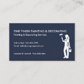 Schilder & Decorateur Vakvrouw QR Code Navy Wit Visitekaartje (Voorkant)