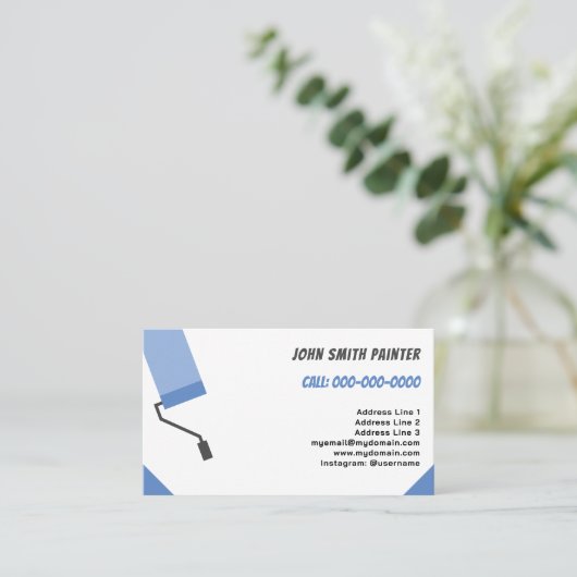 Schilder & Decorator, verfrol Visitekaartje (Staand voorkant)