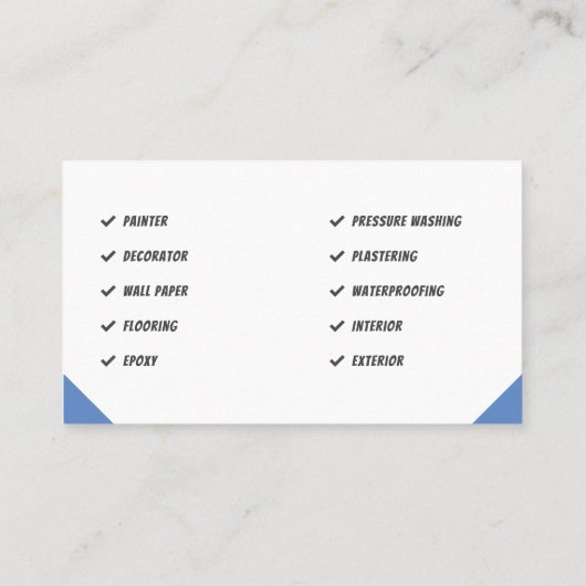 Schilder & Decorator, verfrol Visitekaartje (Achterkant)