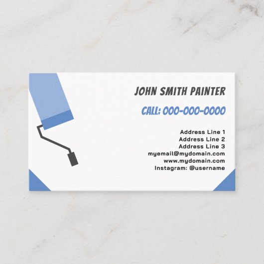 Schilder & Decorator, verfrol Visitekaartje (Voorkant)