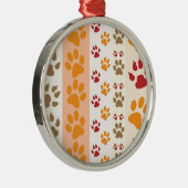 Schilder Drukt schattige Hondenliefhebbers Metalen Ornament (Rechts)