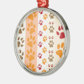 Schilder Drukt schattige Hondenliefhebbers Metalen Ornament (Links)