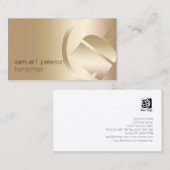 Schilder Elegant Bold Paint Brush Icon Gold Visitekaartje (Voorkant / Achterkant)