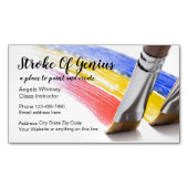 Schilder- en ambachtsklassen trendy magnetisch visitekaartje (Voorkant)
