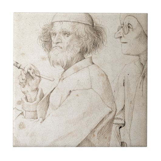 Schilder en connoisseur door Pieter Bruegel Tegeltje (Voorkant)