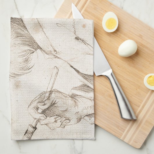 Schilder en connoisseur door Pieter Bruegel Theedoek (Quarter Fold)