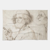 Schilder en connoisseur door Pieter Bruegel Theedoek (Horizontaal)