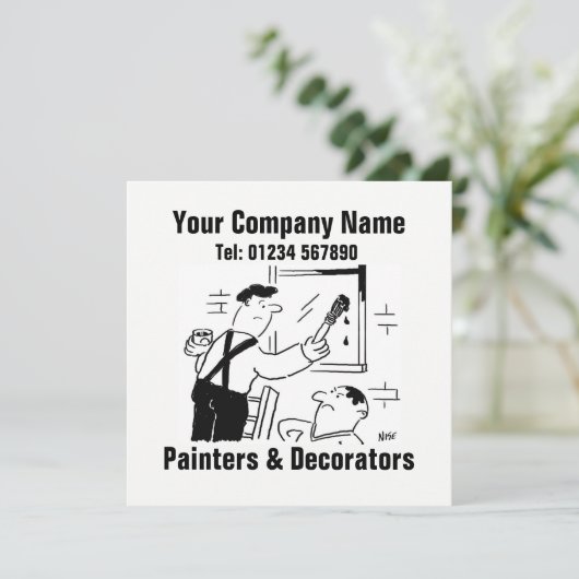 Schilder- en decoratiegegevens op een Kaart (Staand voorkant)