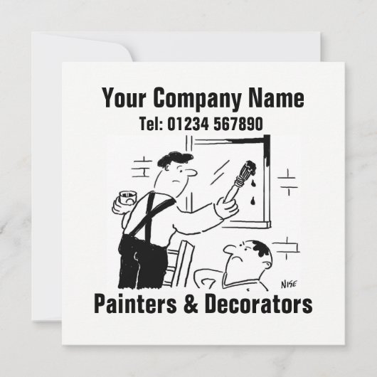 Schilder- en decoratiegegevens op een Kaart (Voorkant)