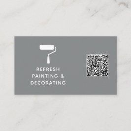 Schilder en decorator QR-code Schilder grijs Visitekaartje