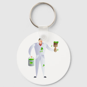 Schilder en decorator sleutelhanger