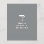 Schilder en decorator verf Roller grijs Flyer (Achterkant)