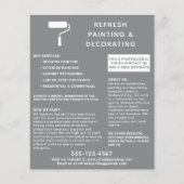 Schilder en decorator verf Roller grijs Flyer (Voorkant)