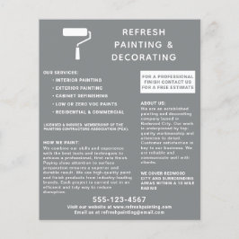 Schilder en decorator verf Roller grijs Flyer