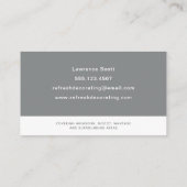 Schilder en decorator Verf Roller Modern Grey Visitekaartje (Achterkant)