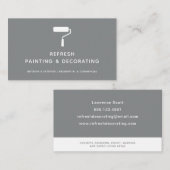Schilder en decorator Verf Roller Modern Grey Visitekaartje (Voorkant / Achterkant)