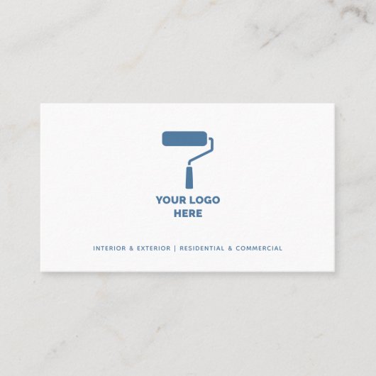 Schilder en decorator Voeg je Logo Navy-tekst toe Visitekaartje (Voorkant)