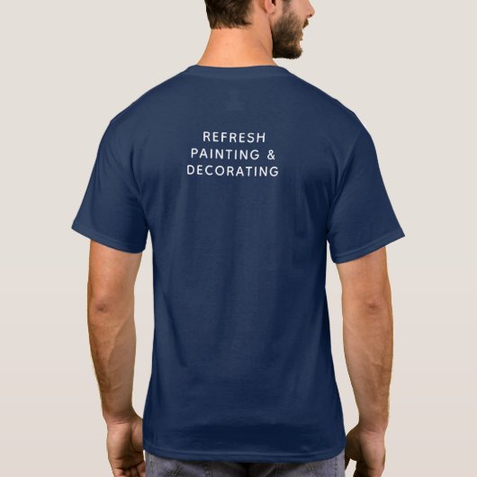 Schilder- en decoratormaatschappij Naam marine T-shirt (Achterkant)