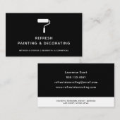 Schilder- en decoratorschilderingen, modern zwart visitekaartje (Voorkant / Achterkant)