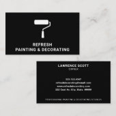 Schilder- en decoratorschilderingen, modern zwart visitekaartje (Voorkant / Achterkant)