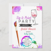 Schilder en nip bruidsdouche uitnodiging (Voorkant)