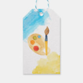 Schilder en partij kunst thema partij monogrammed  cadeaulabel (Achterkant)