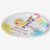 Schilder en partij kunst thema partij monogrammed papieren bordje (Gekanteld)
