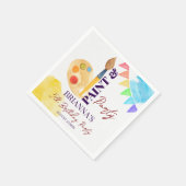 Schilder en partij kunst thema partij monogrammed servet (Hoek)