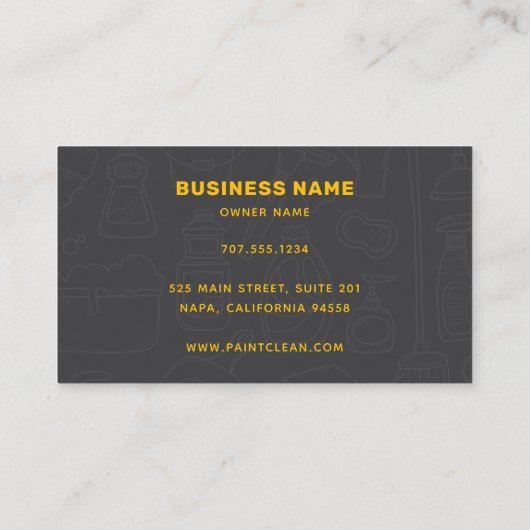 Schilder- en schoonmaakservice visitekaartje (Achterkant)