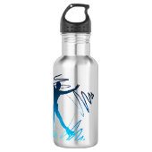 Schilder flesje Star skater blue Waterfles (Voorkant)