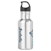 Schilder flesje Star skater blue Waterfles (Achterkant)