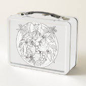 Schilder het afbeelding zelf een tropisch patroon (Achterkant)